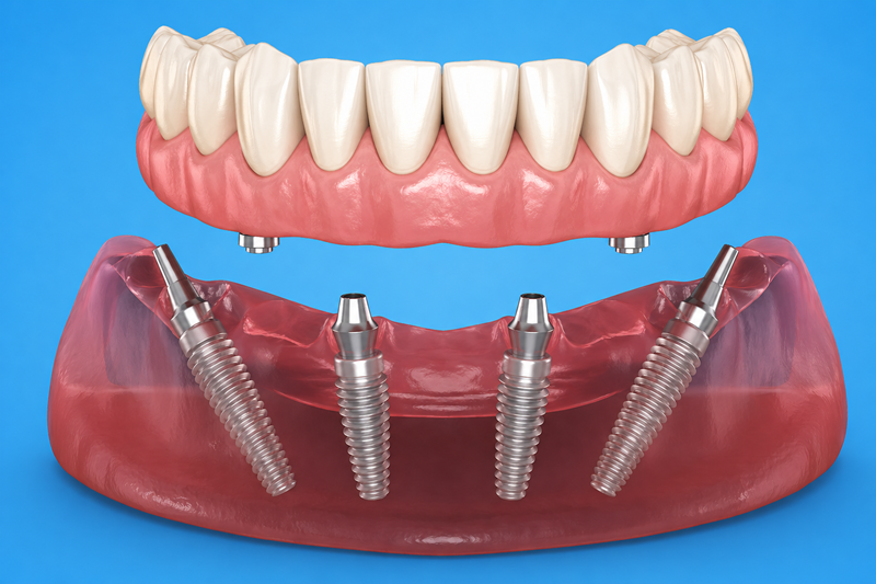 Image sample of an All-on-4 Dental Implants